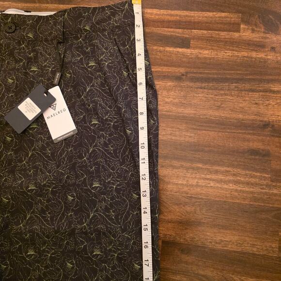 Maelreg Men's Golf Shorts Size 38 Black Green Floral ProFlex Stretch MGGS012 NWT - Picture 3 of 5